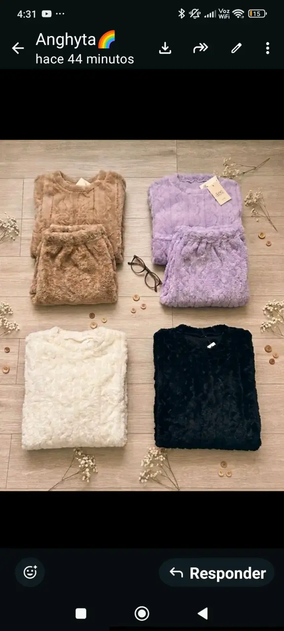Conjunto de pijama peludo - 1