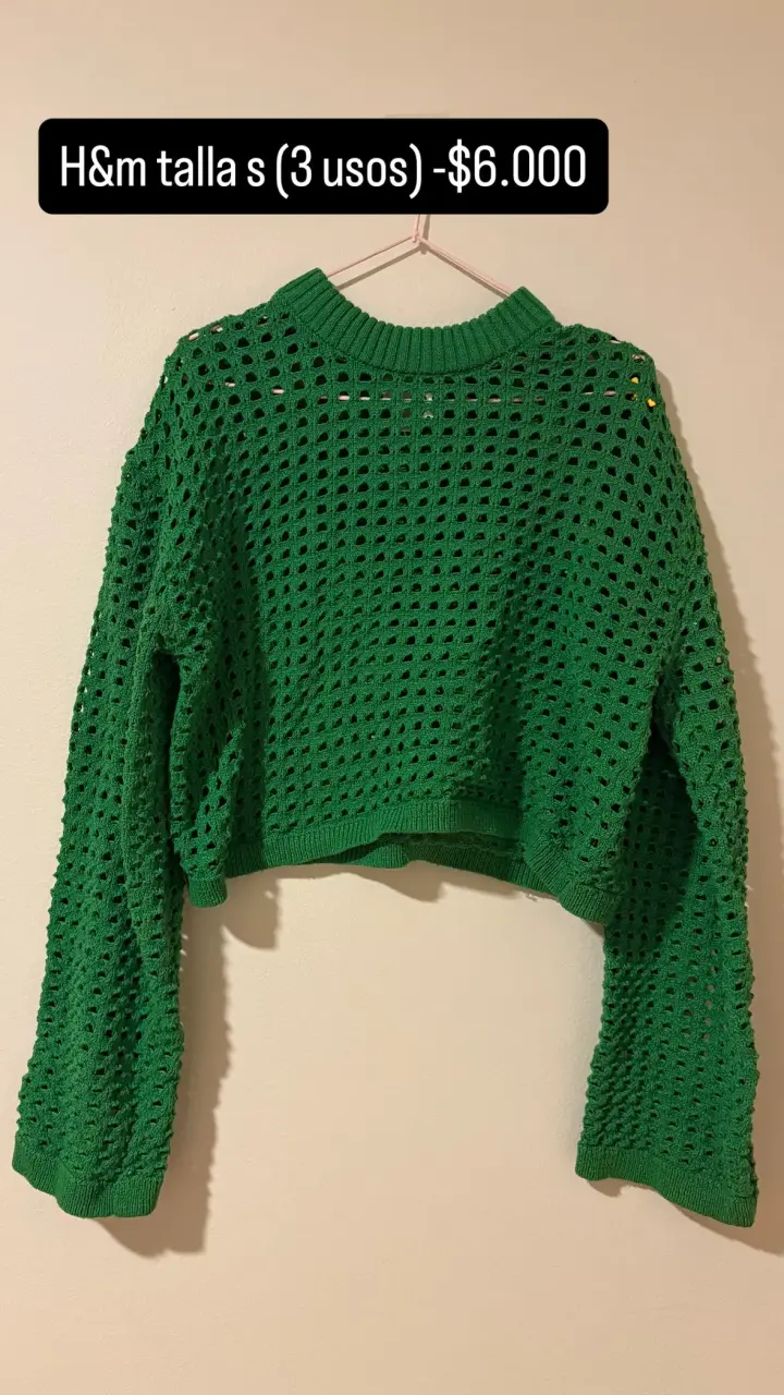 Sweater verde calado - 2