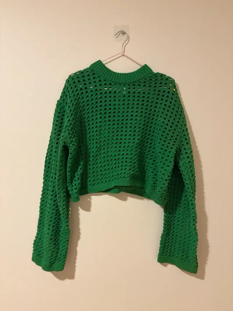 Sweater verde calado - 3