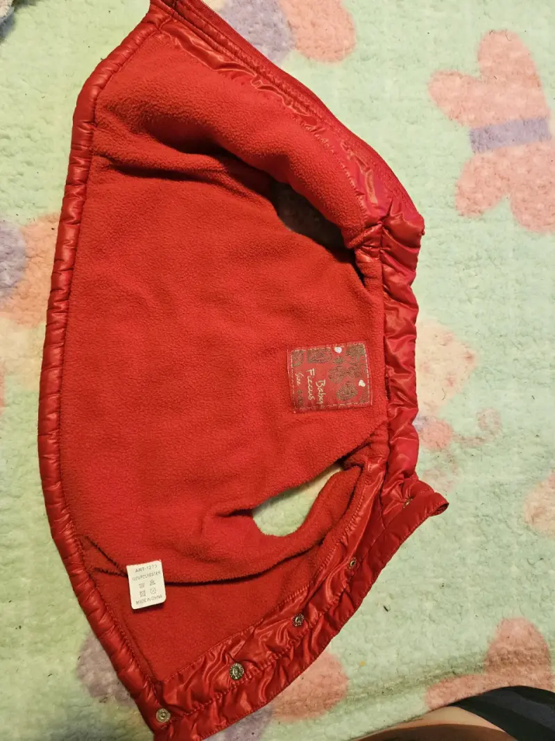 Chaleco acolchado rojo para niña6/12meses - 2