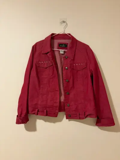 Chaqueta roja de mezclilla - miniatura 1