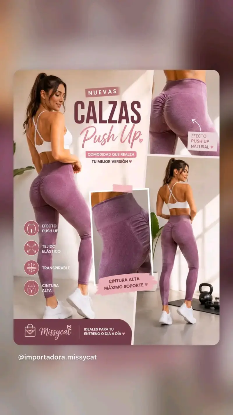 Calzas Push Up rosada