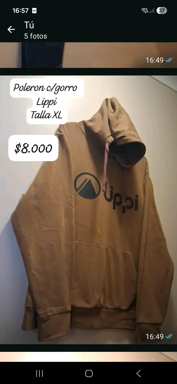 Polerón con gorro Lippi XL