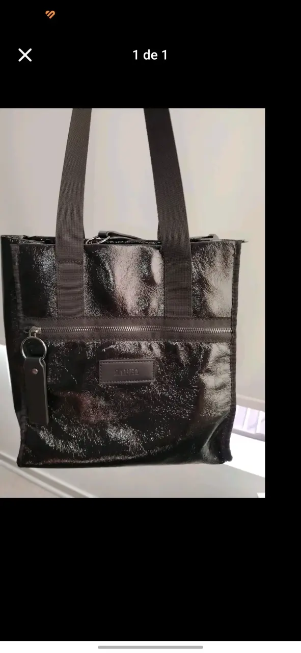 Bolso negro con brillo