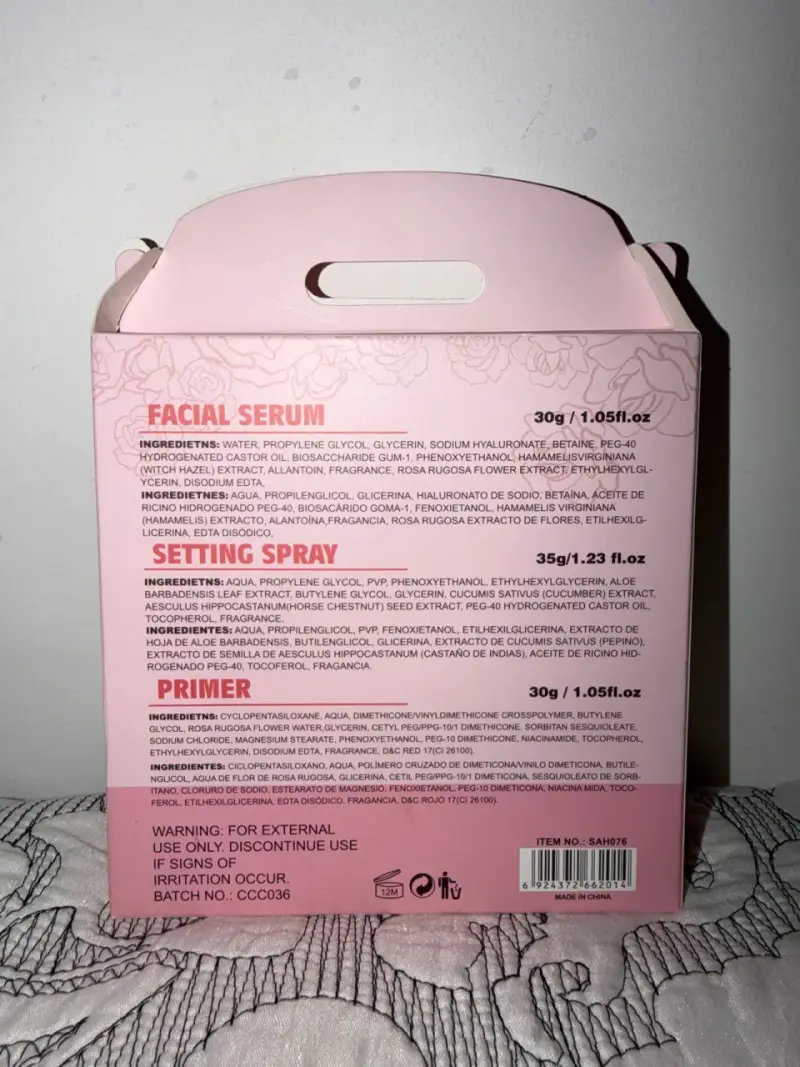 Set de Cuidado Facial Rosa 3 en 1 - 2