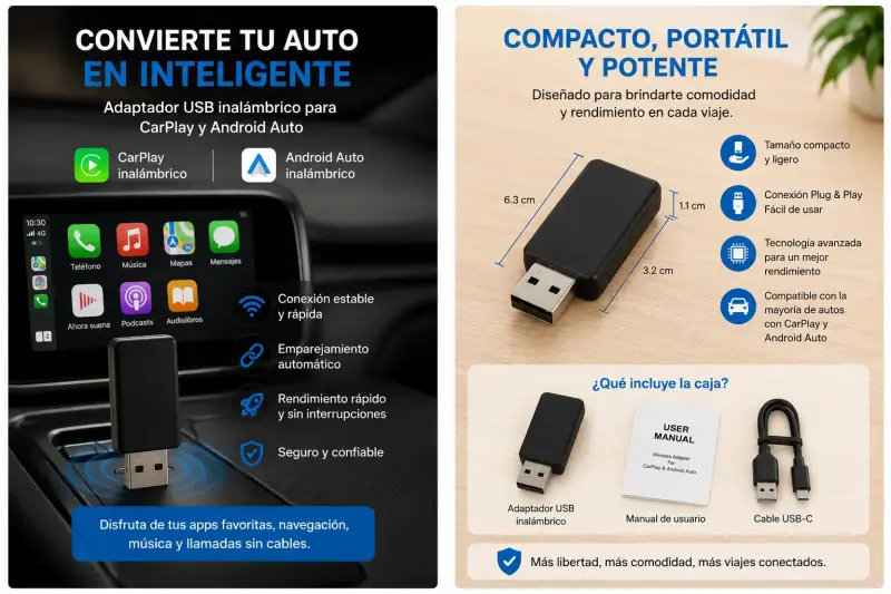 Adaptador CarPlay/Android Auto - 4