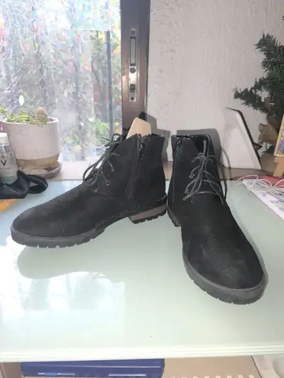Botines negros de Gamuza TodoPiel Talla 40 - miniatura 1
