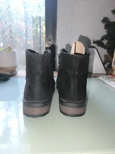 Botines negros de Gamuza TodoPiel Talla 40 - miniatura 2