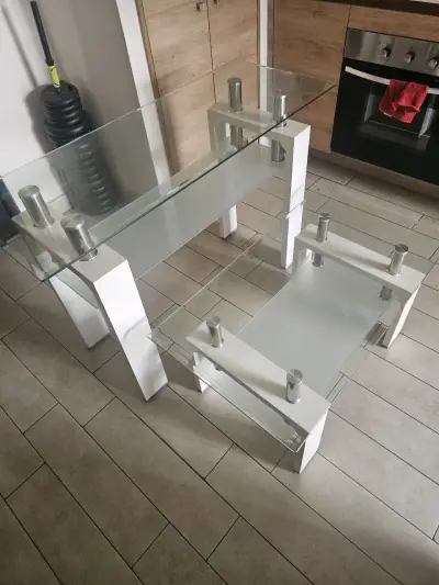 Set de mesas de vidrio modernas - miniatura 3