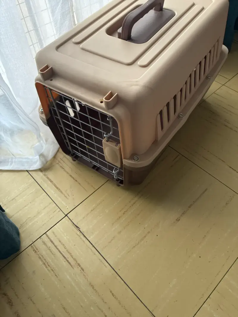 Transportadora de mascotas beige - 1