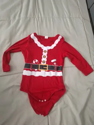 Body de bebé navideño rojo - miniatura 1