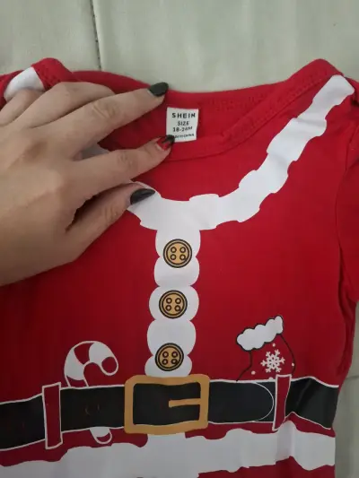 Body de bebé navideño rojo - miniatura 2