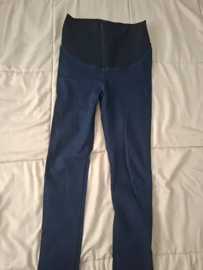 Pantalones calza maternales azul oscuro - miniatura 1