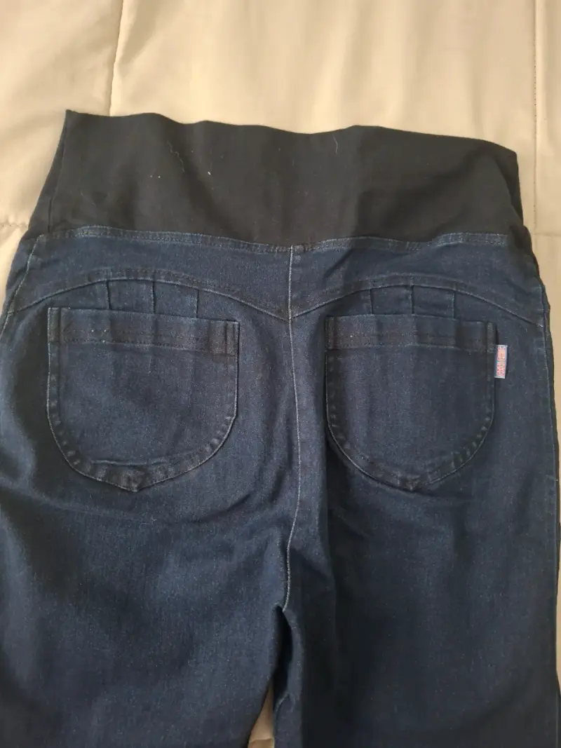 Pantalones calza maternales azul oscuro - 4