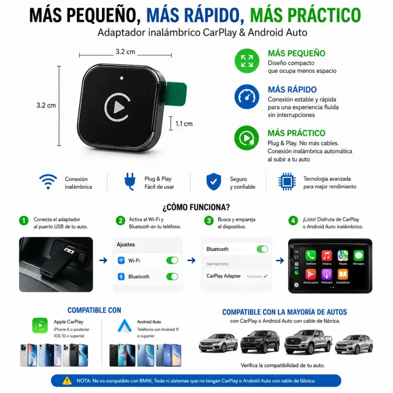 Adaptador inalámbrico CarPlay - 4