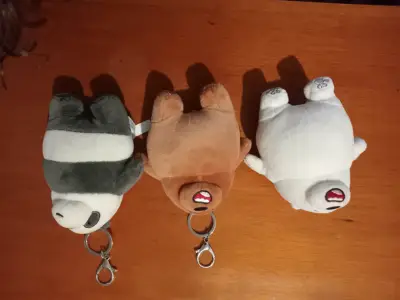 Set de llaveros de peluche, los osos escandalosos - miniatura 4