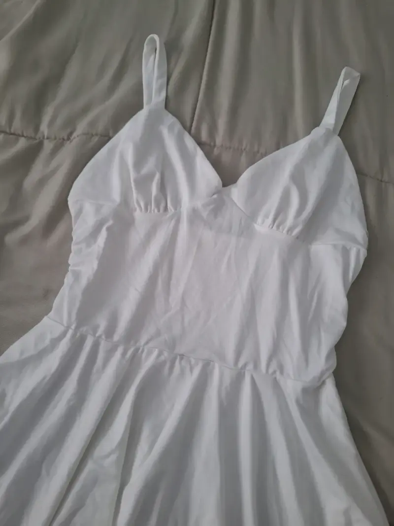 Vestido blanco con tirantes - 2