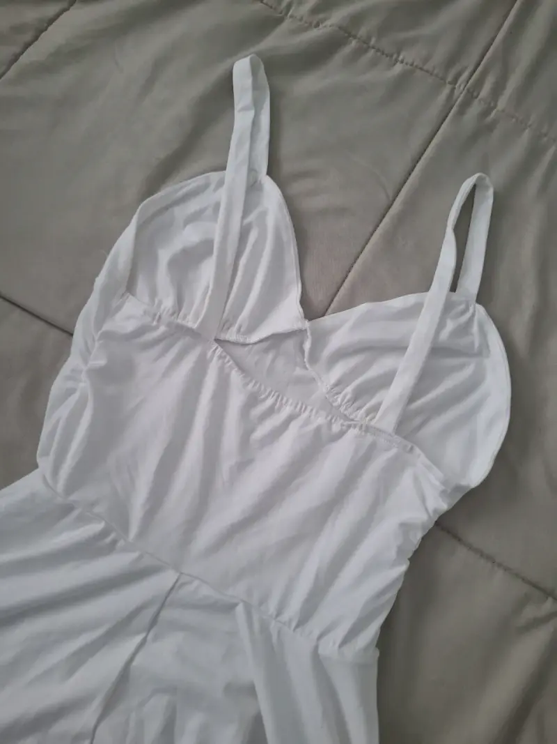 Vestido blanco con tirantes - 4