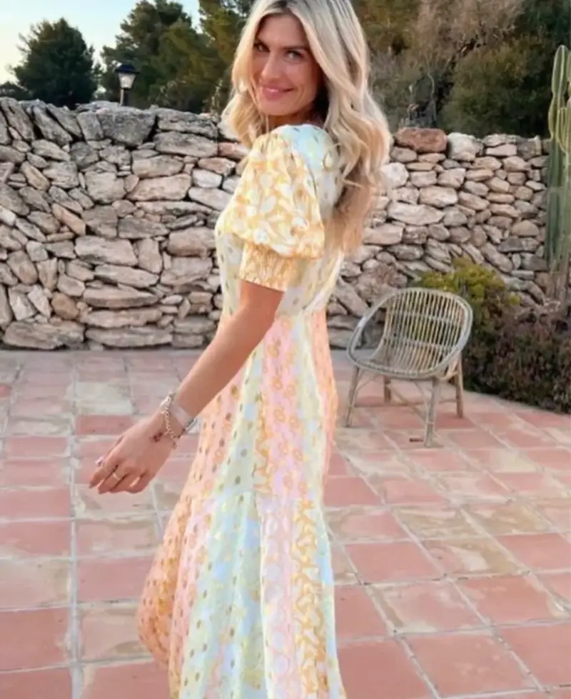 Vestido bohemio con estampado floral - 4