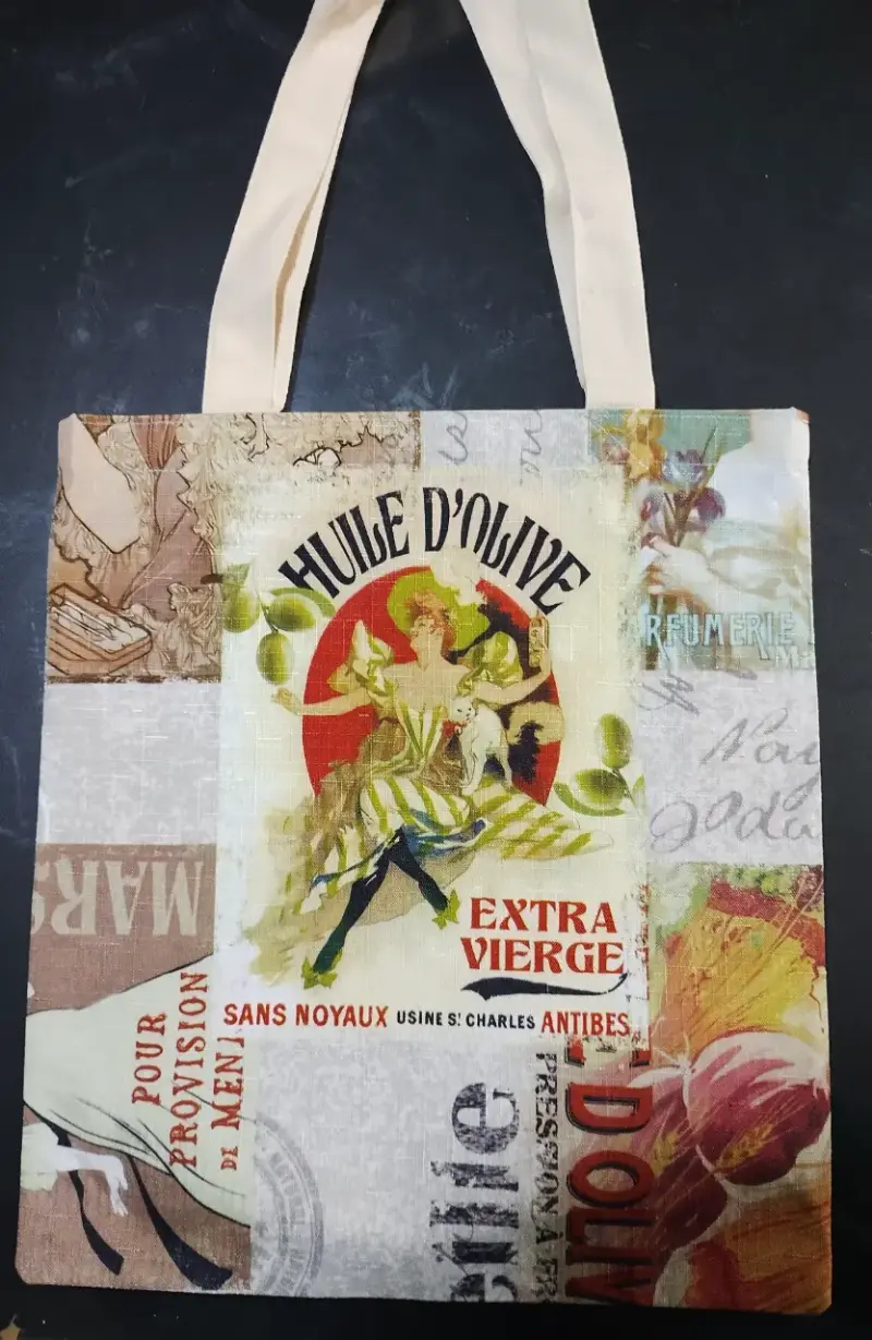 Bolso de tela estampado