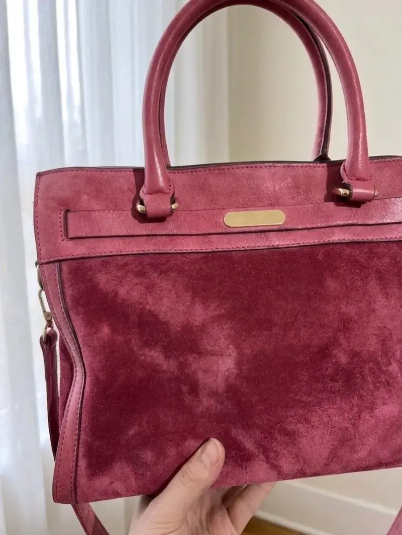 Cartera de mano color vino - 1