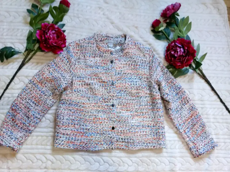 Chaqueta de lana colorida - 1