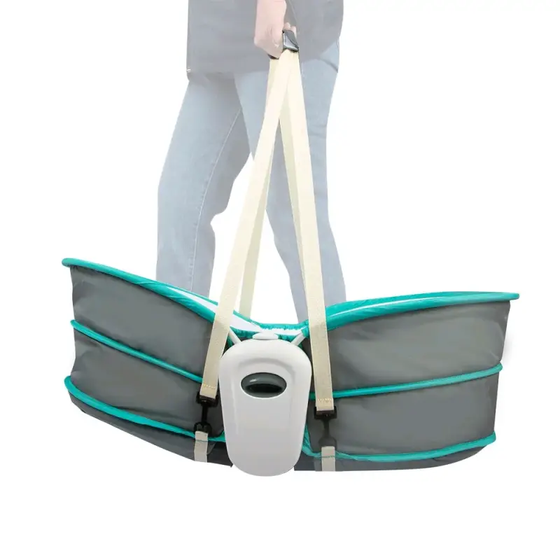 Cuna mecedora gris para bebé - 6