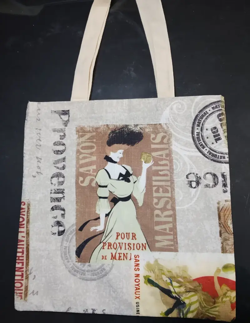 Bolso tote estampado vintage