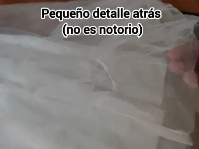 Vestido de Novia Civil / Fiesta - Encaje y Tul XL - miniatura 4