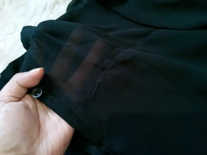 Blusa negra transparente elegante - 3