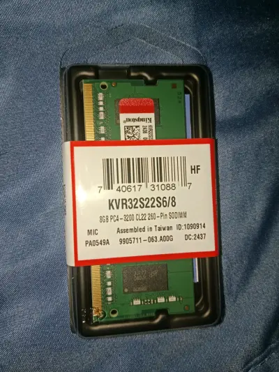 Memoria RAM Kingston DDR4 8GB 3200MHz Notebook - miniatura 1