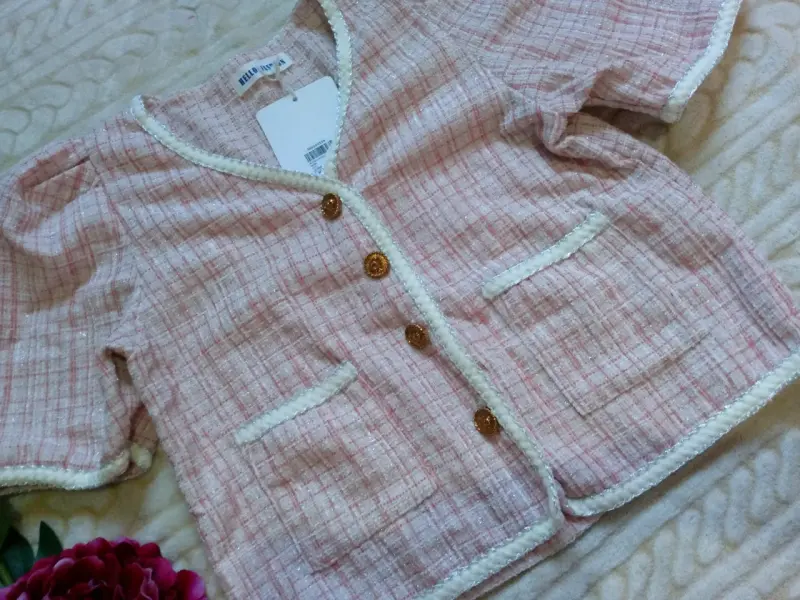 Blusa rosada de tela tejida - 2