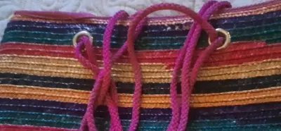 Bolso de paja multicolor - miniatura 3