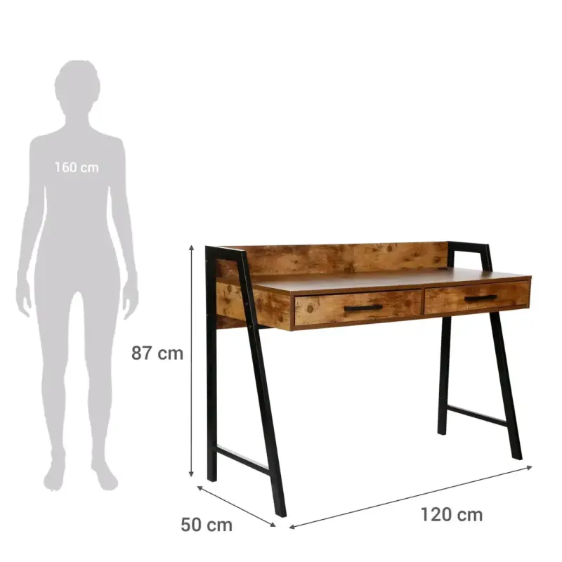 Escritorio fierro y madera - 6