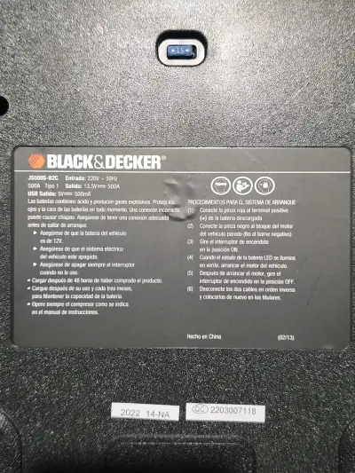 Arrancador auxiliar Black & Decker 500A - miniatura 4