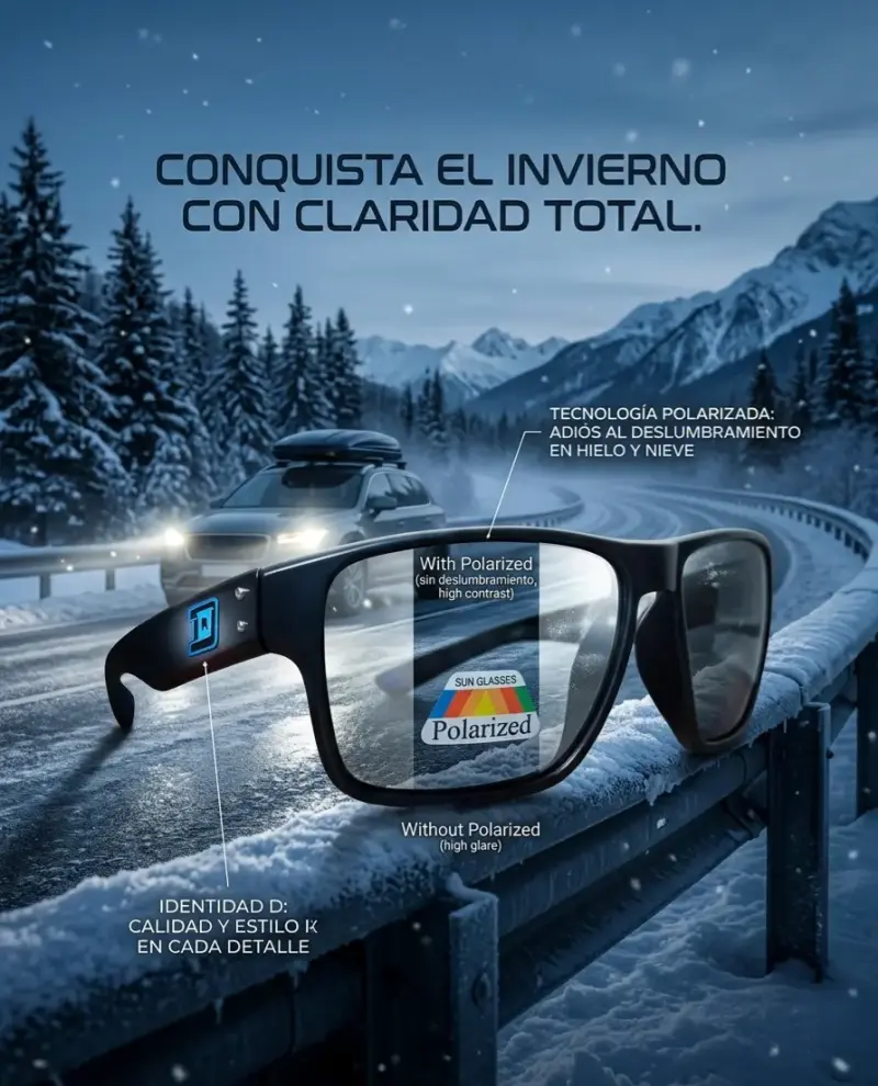 Lentes de sol polarizados negros