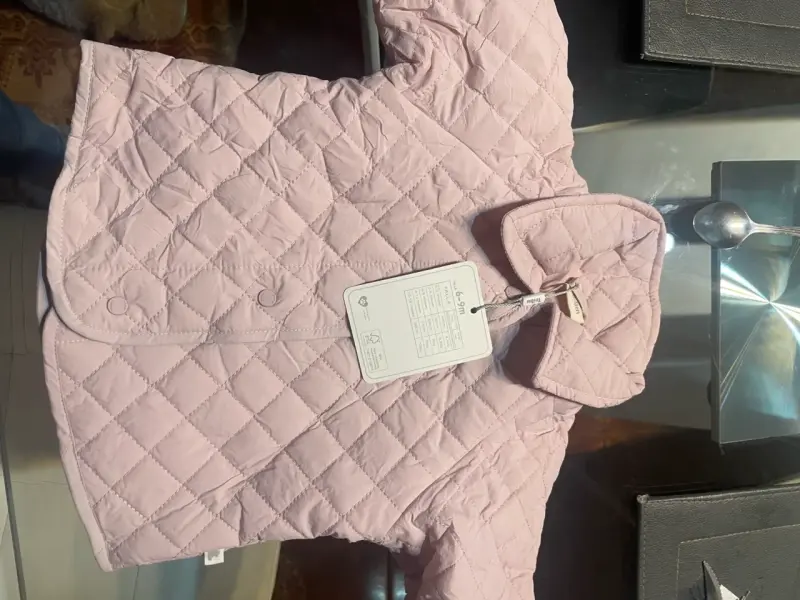 Chaqueta acolchada infantil rosada