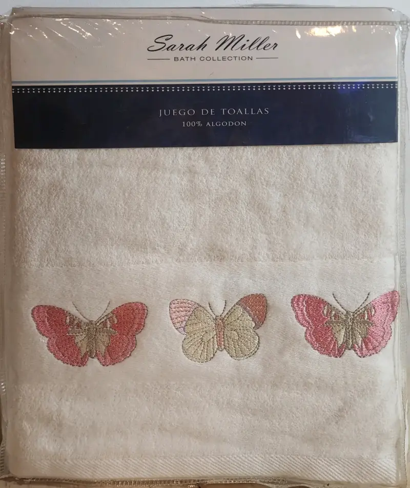 Juego Toallas Bordadas 50x90 y 70x140 Sarah Miller - 1