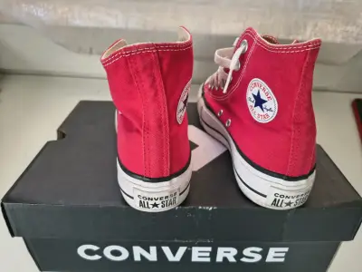 Zapatillas Converse rojas caña lona N.35 - miniatura 2