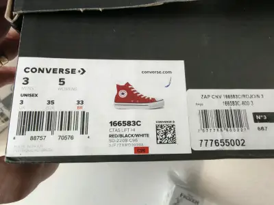 Zapatillas Converse rojas caña lona N.35 - miniatura 6