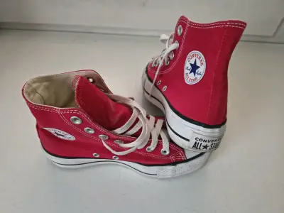 Zapatillas Converse rojas de lona N.35 - miniatura 1