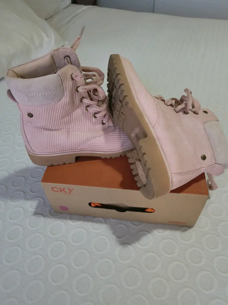 Botas rosadas de cordones Colloky N.35 - 1