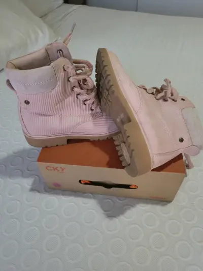 Botas rosadas de cordones Colloky N.35 - miniatura 1