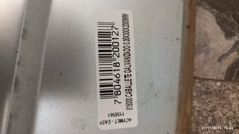 6 caballetes galvanizados 0,35(3x 3mts + 3x2 mts) - 2