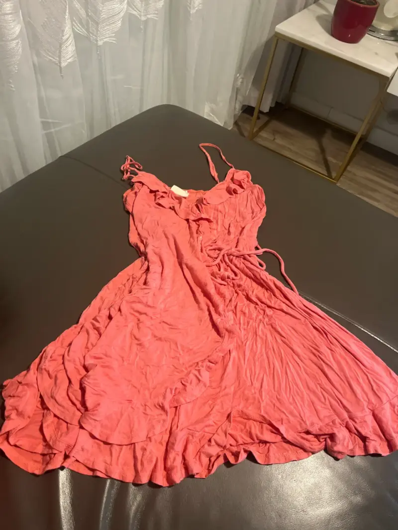 Vestido rosa sin mangas