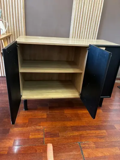 Mueble Buffetero negro y madera - miniatura 4