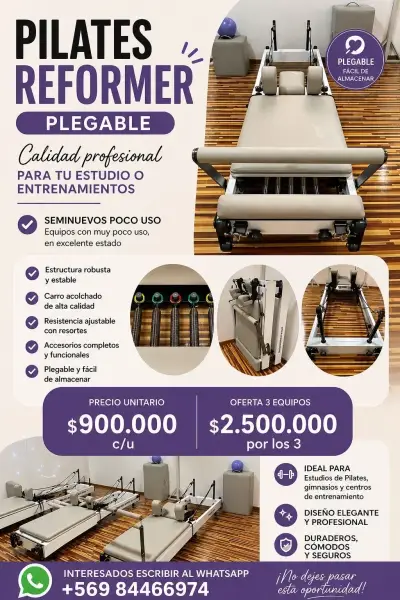Reformer Pilates plegable seminuevo - miniatura 1