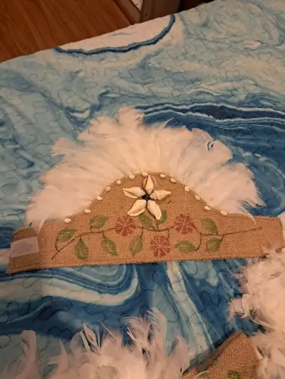 Disfraz blanco de plumas Pascuence - miniatura 2