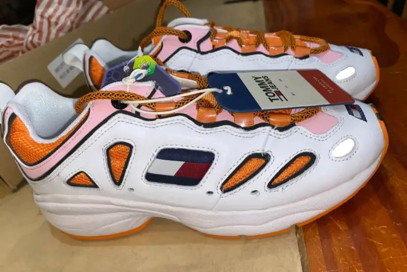 Zapatillas Tommy Jeans blancas y naranjas - 2
