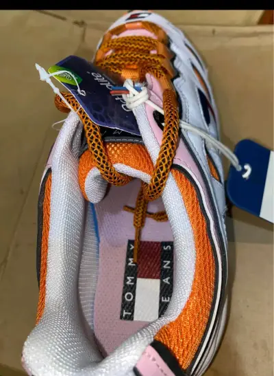 Zapatillas Tommy Jeans blancas y naranjas - miniatura 3